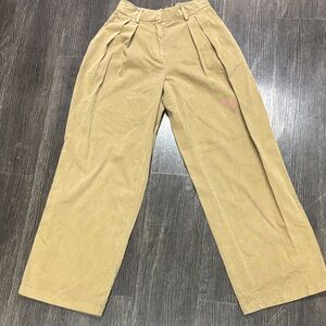 STAUD Chisel Tan Pleated Pants Size 0